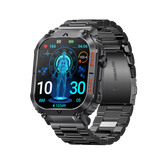 EIGIIS EW5 5ATM Waterproof Smartwatch For Men,HD Screen,Compass Function,Wireless Call And Answer,Sedentary Reminder,Music Control,Long Standing Battery,Multiple Sports Modes,Fashionable Steel Band Smart Watches Compatible With iPhone And Android Phones